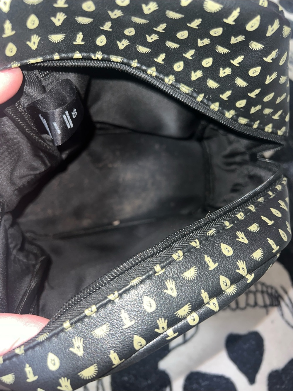 Black 'MCR' Patterned Mini Backpack - Picture 3 of 3